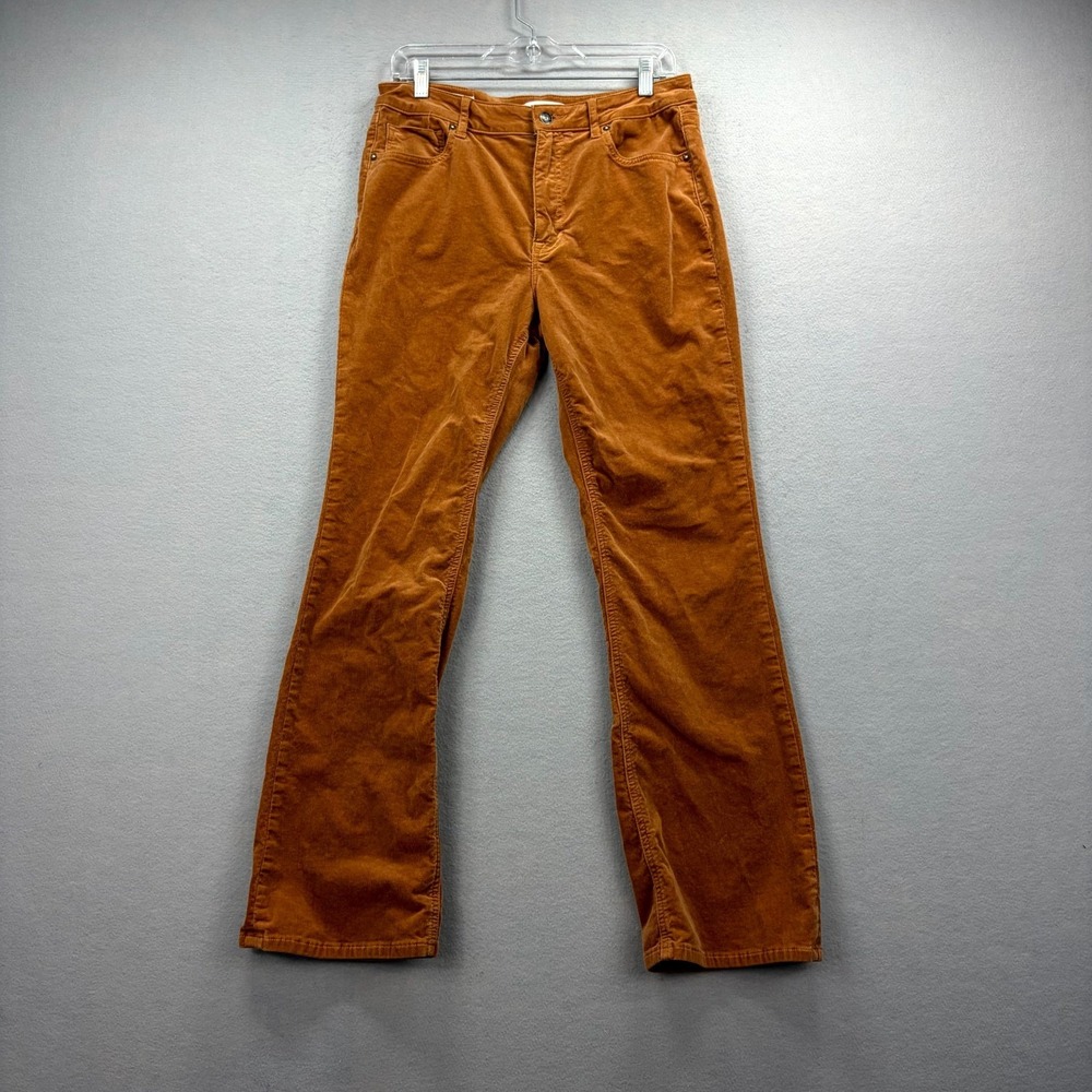 Vigoss Flare Pants Women 31x29* Brown Corduroy Stretch High-Rise Slim Cords Y2K